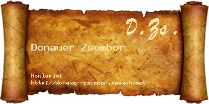 Donauer Zsombor névjegykártya