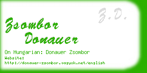 zsombor donauer business card
